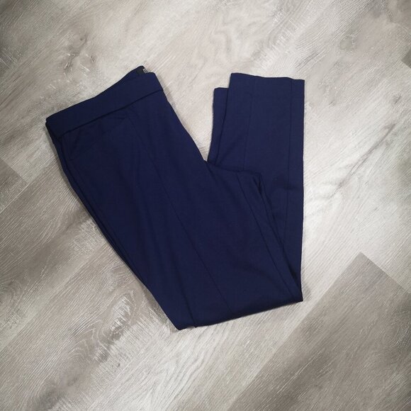 Jones New York Signature Ladies Size Large Navy Pull On Style Pants / Leggings - Picture 7 of 11